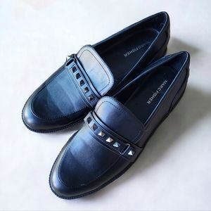 Black Vegan Loafers Rockstud SZ US 10